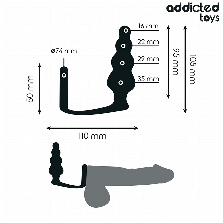 ADDICTED TOYS - ANALE PLUG MET RING VAN SILICONEN MODEL 5