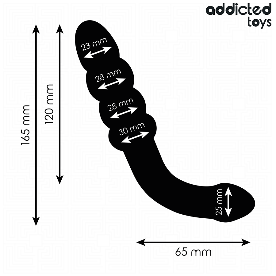 ADDICTED TOYS - DUBBELE ANALE MASSAGER VAN SILICONEN 16.5 CM