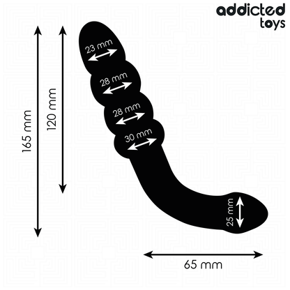 ADDICTED TOYS - DUBBELE ANALE MASSAGER VAN SILICONEN 16.5 CM