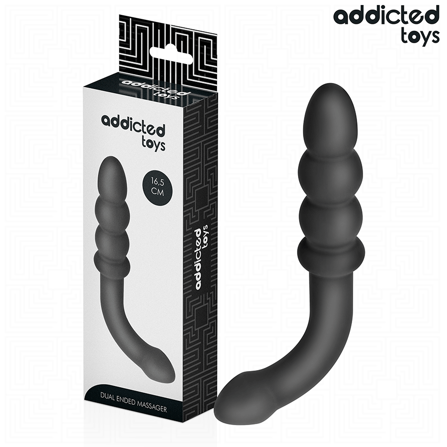 ADDICTED TOYS - DUBBELE ANALE MASSAGER VAN SILICONEN 16.5 CM