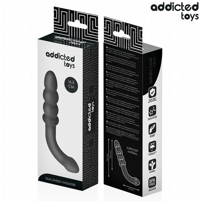ADDICTED TOYS - DUBBELE ANALE MASSAGER VAN SILICONEN 16.5 CM