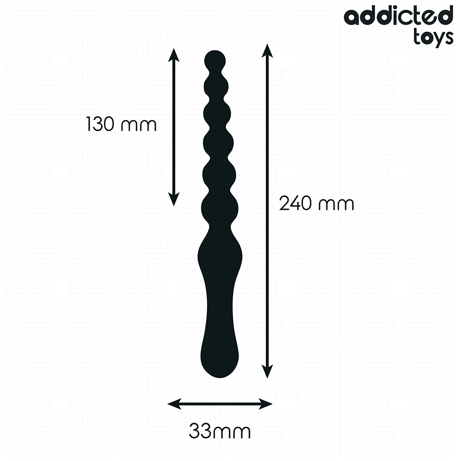 ADDICTED TOYS - DUBBELE ANALE MASSAGER VAN SILICONEN 24 CM