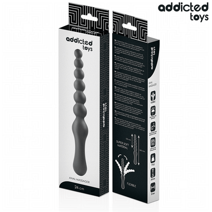 ADDICTED TOYS - DUBBELE ANALE MASSAGER VAN SILICONEN 24 CM