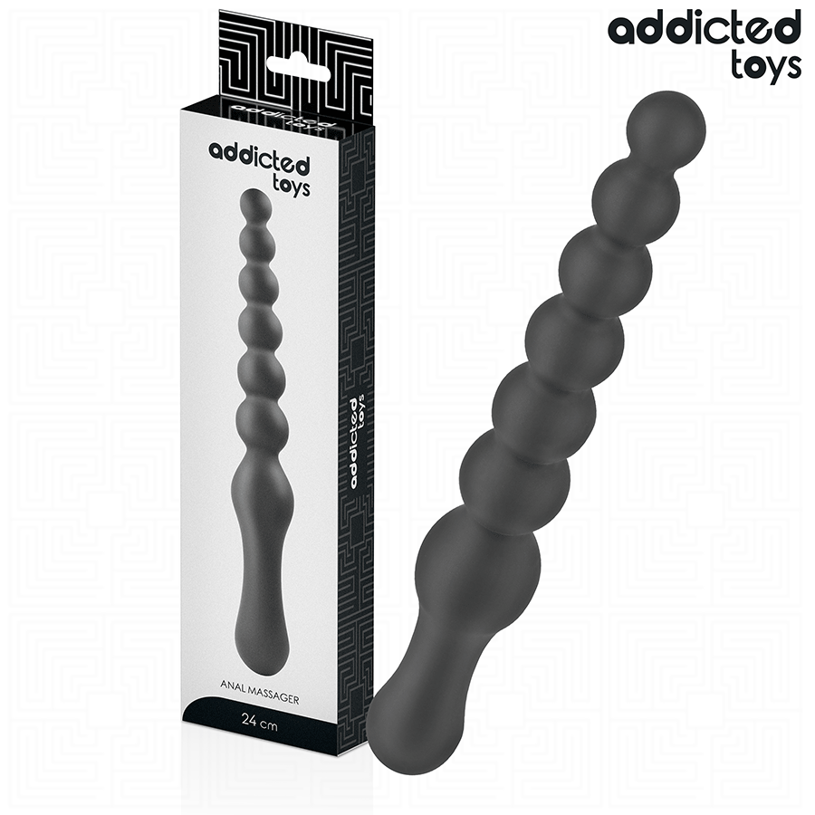 ADDICTED TOYS - DUBBELE ANALE MASSAGER VAN SILICONEN 24 CM