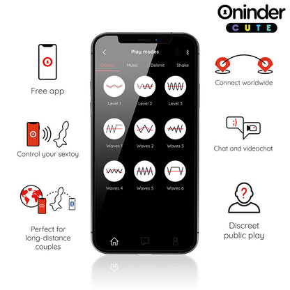 ONINDER CUTE - LOVE BUTT trillende anale plugdilator - gratis wereldwijd app