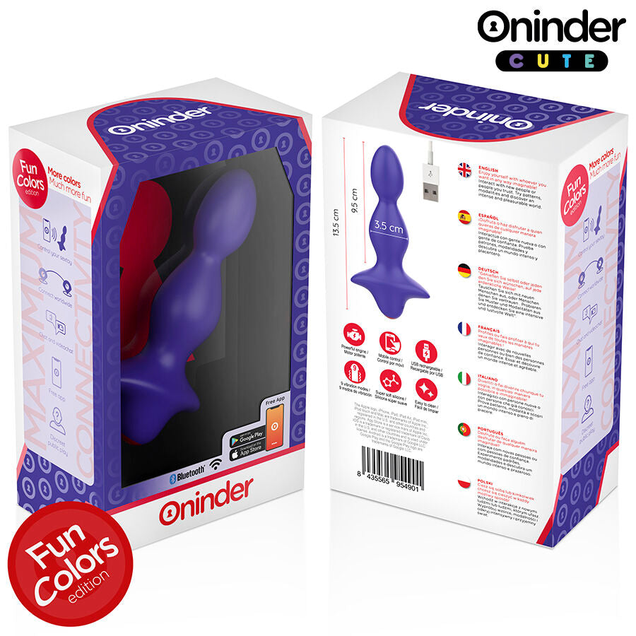 ONINDER CUTE - LOVE BUTT trillende anale plugdilator - gratis wereldwijd app
