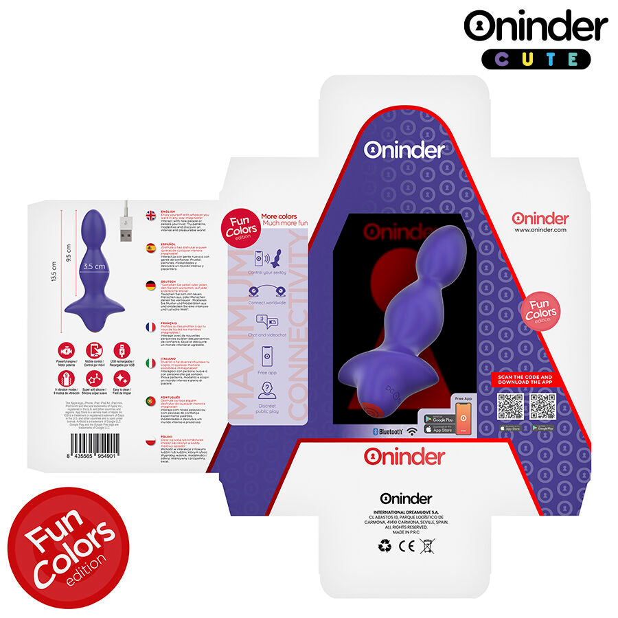 ONINDER CUTE - LOVE BUTT trillende anale plugdilator - gratis wereldwijd app