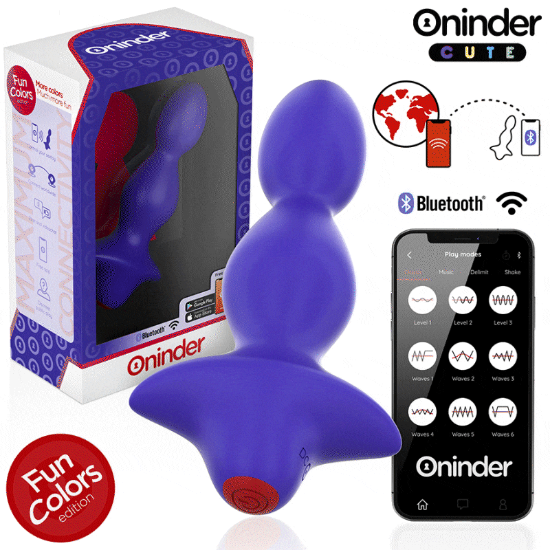 ONINDER CUTE - LOVE BUTT trillende anale plugdilator - gratis wereldwijd app