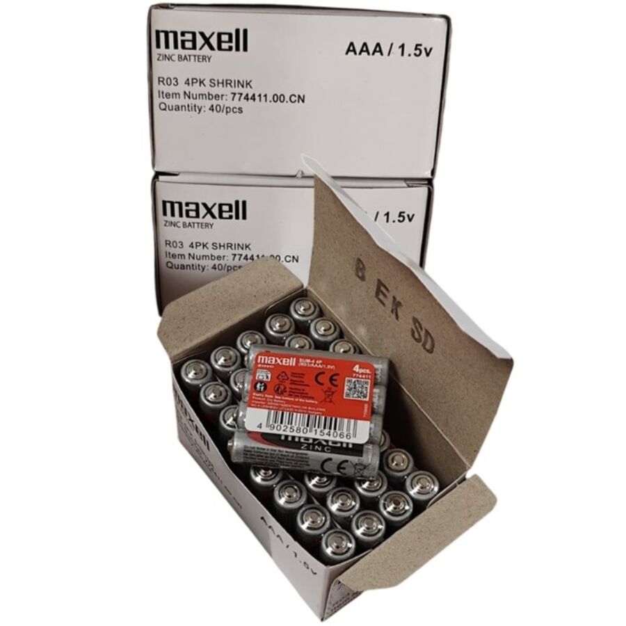 MAXELL - SALINA MANGAANBATTERIJ AAA R03 INTREKBAAR*4