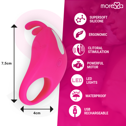 MORESSA - BRAD premium siliconen oplaadbaar roze
