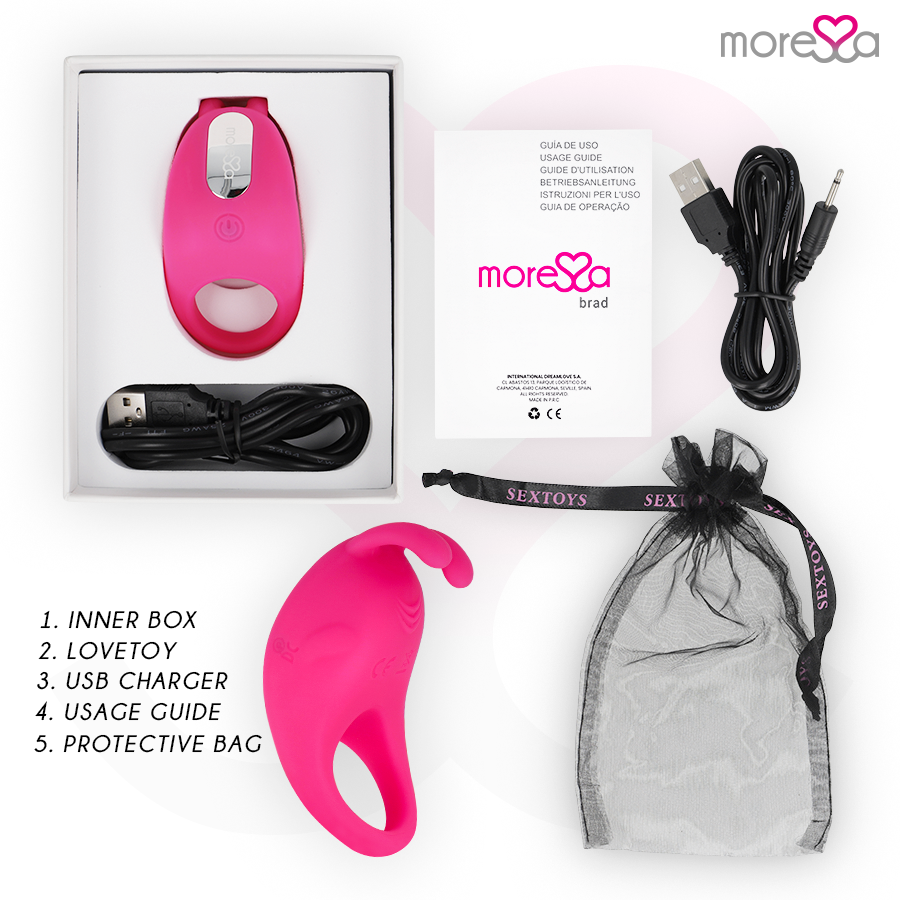 MORESSA - BRAD premium siliconen oplaadbaar roze