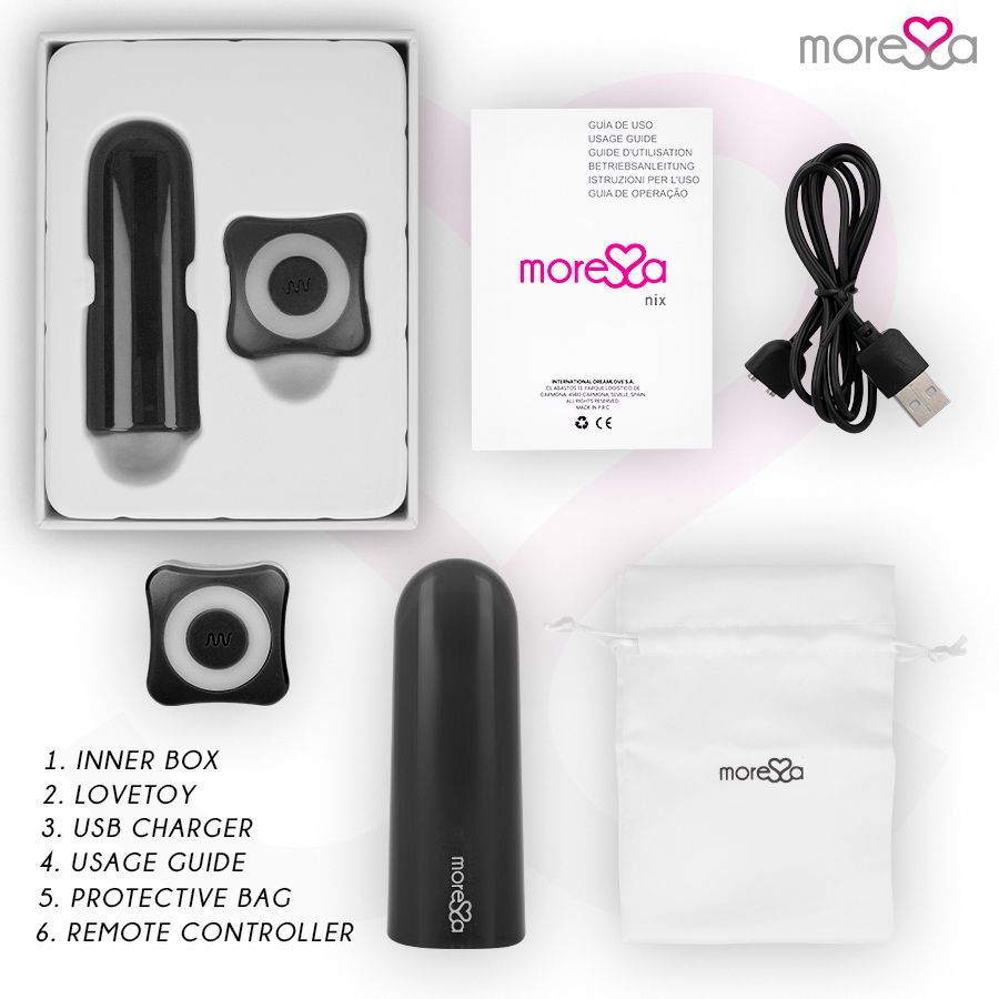 MORESSA - NIX VIBRATOR AFSTANDSBEDIENING ZWART