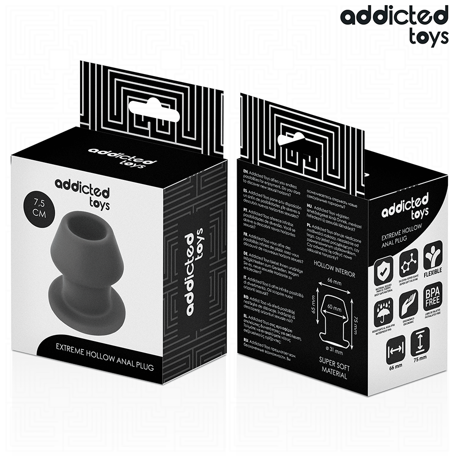 ADDICTED TOYS - EXTREME HOLLE ANALE PLUG VAN SILICONEN MAAT S 7.5 CM