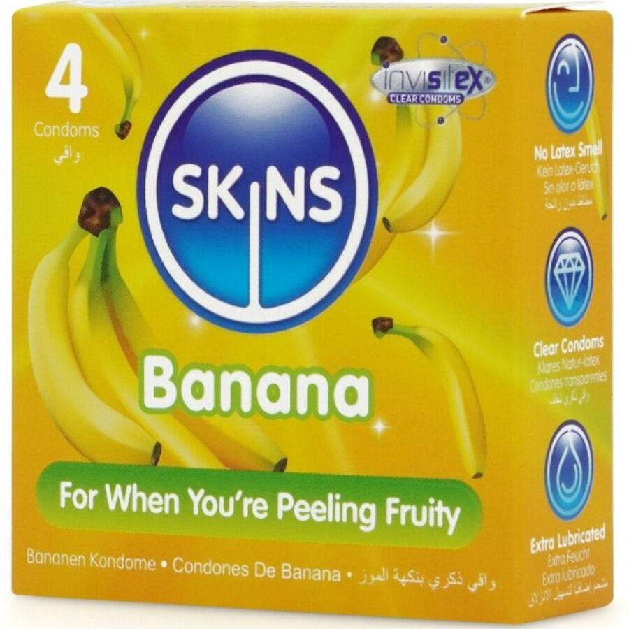 SKINS - BANANA premiumcondooms pak 4