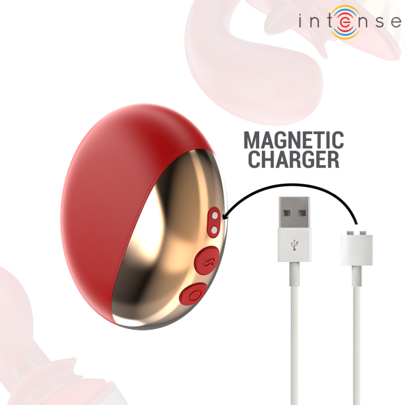 INTENSE - MARIAH vibrator & stimulator in U-vorm 10 vibraties rood
