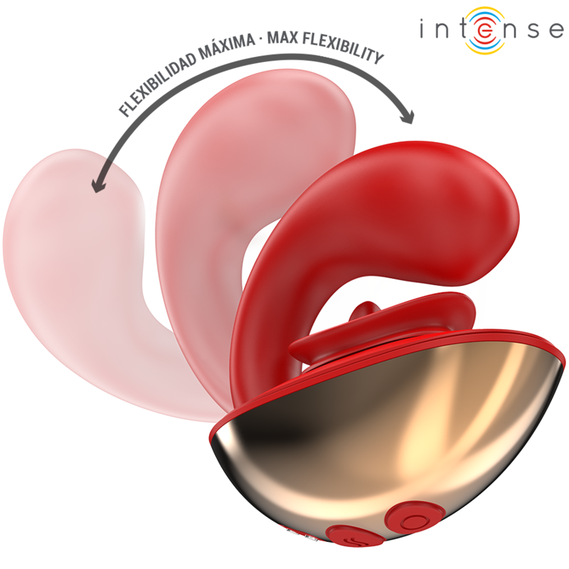 INTENSE - MARIAH vibrator & stimulator in U-vorm 10 vibraties rood