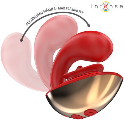 INTENSE - MARIAH vibrator & stimulator in U-vorm 10 vibraties rood