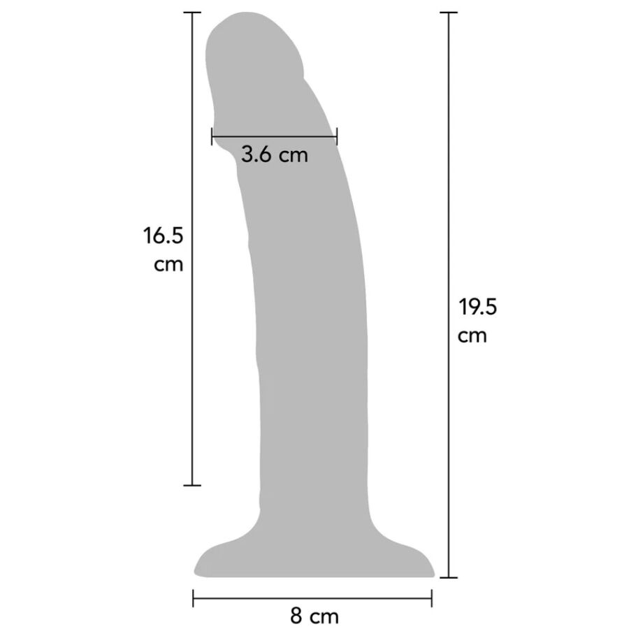 GET REAL - REALISTISCHE TRILDOOS VAN SILICONEN, DOORZICHTIG, 19.5 CM