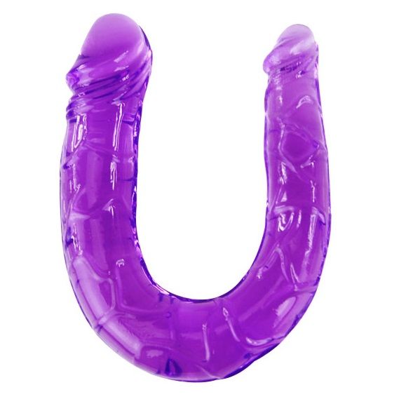 BAILE - DUBBELE DILDO IN LILA FLEXIBELE JELLY