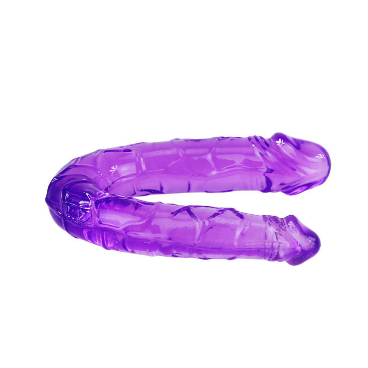 BAILE - DUBBELE DILDO IN LILA FLEXIBELE JELLY