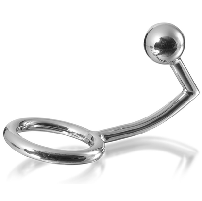 METAAL HARD - KOKERRING RING MET ANALE INDRINGERHAAK 40 MM
