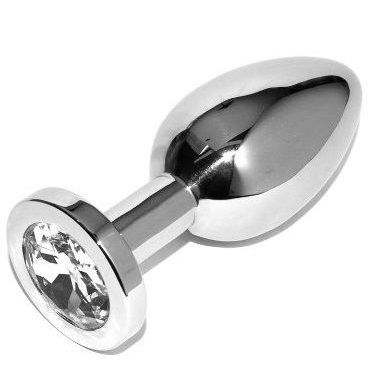 METAL HARD - TRANSPARANTE DIAMANTVORMIGE ANALE PLUG, KLEIN, 5.71CM