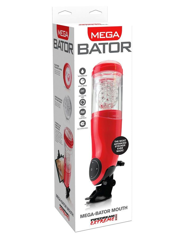 EXTREME TOYZ - PDX MEGA BATOR USB-MASTURBATOR VOOR MANNEN, MOND, ROOD