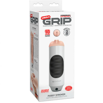 EXTREME TOYZ - PIPEDREAM MEGA GRIP-VAGINAMASTURBATOR MET VIBRATOR