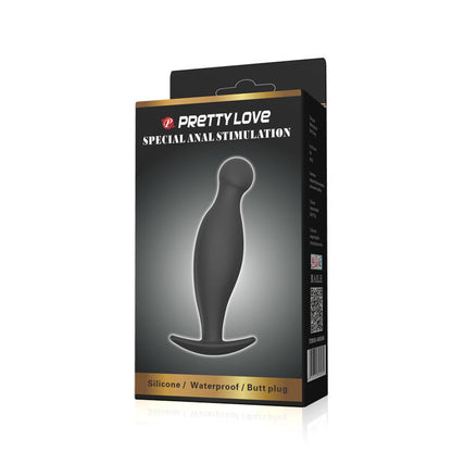 PRETTY LOVE - ANALE PLUG VAN SILICONEN 11.7 CM ZWART