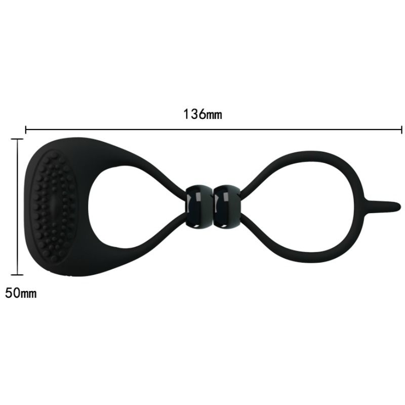 PRETTY LOVE - DUBBELE RING VOOR PENIS EN TESTIKELS
