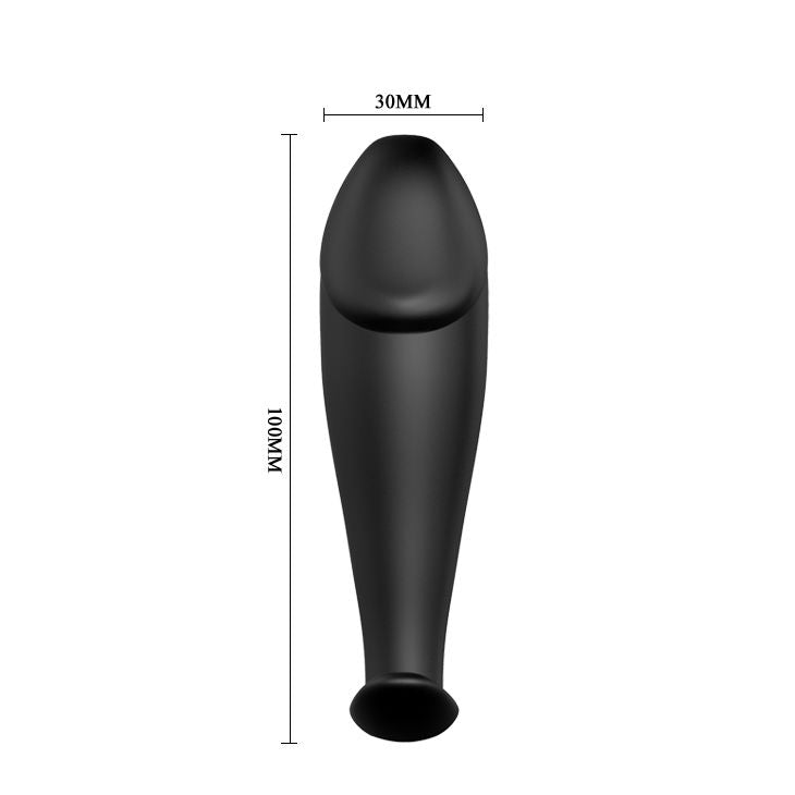 PRETTY LOVE - SILICONEN ANALE PLUG IN PENISVORM MET 12 TRILMODI ZWART