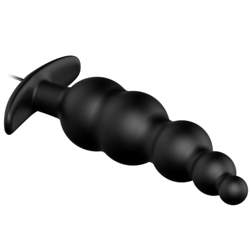PRETTY LOVE - ANALE PLUG VAN SILICONEN VOOR EXTRA STIMULATIE MET 12 TRILMODI, ZWART, MET AFSTANDSBEDIENING