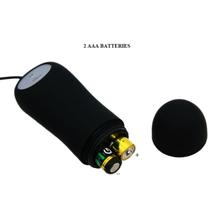 PRETTY LOVE - ANALE PLUG IN ANKERVORM VAN SILICONEN MET 12 TRILMODI, ZWART