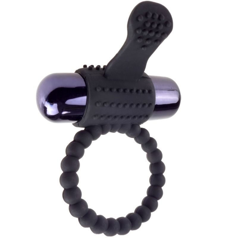FANTASY C-RINGZ - ZWARTE SILICONEN VIBRERENDE RING