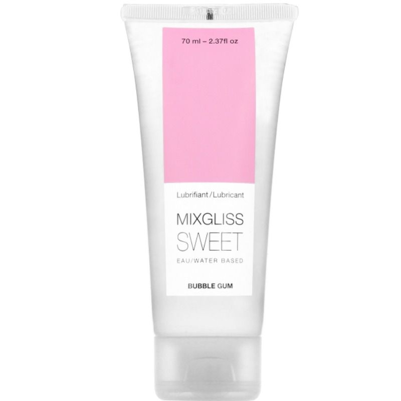MIXGLISS - GLIJMIDDEL OP WATERBASIS MET KAUWGOMSMAAK 70 ML