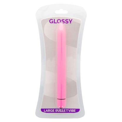 GLOSSY - Slanke vibrator donkerroze