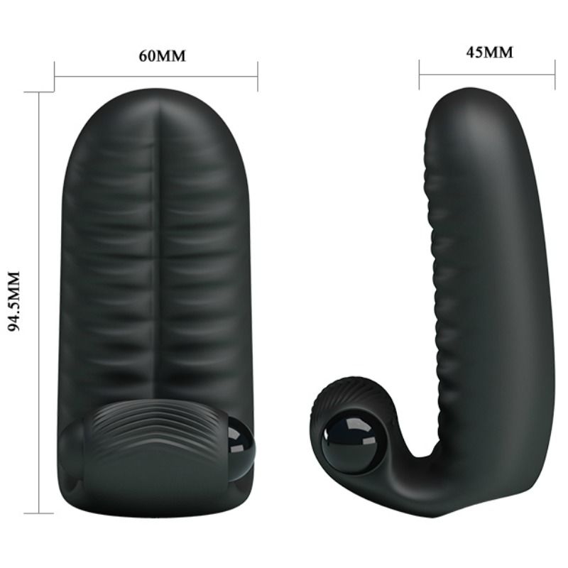 PRETTY LOVE - ABBOTT ZWARTE STIMULATOR VINGERHOED
