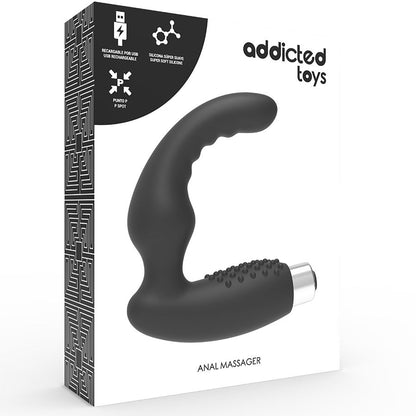 ADDICTED TOYS - PROSTATAVIBRATOR OPLAADBAAR MODEL 2 - ZWART