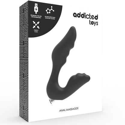 ADDICTED TOYS - PROSTATAVIBRATOR OPLAADBAAR MODEL 6 - ZWART
