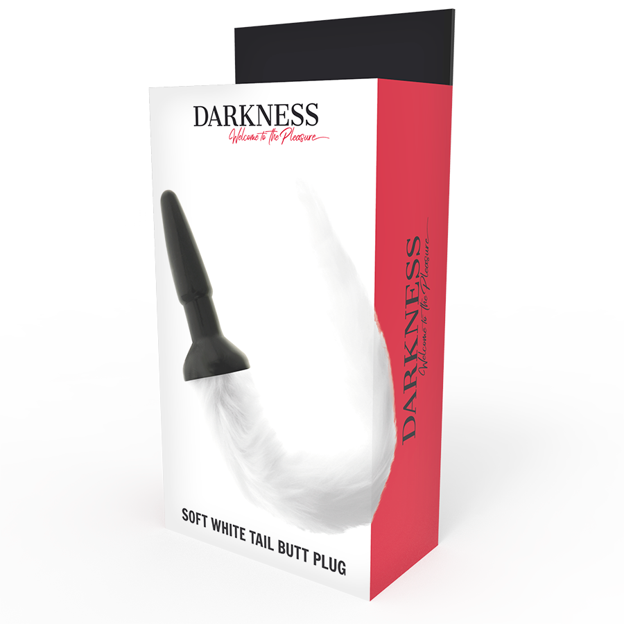 DARKNESS - SILICONEN ANALE PLUG MET WITTE STAART