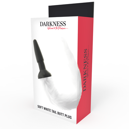 DARKNESS - SILICONEN ANALE PLUG MET WITTE STAART