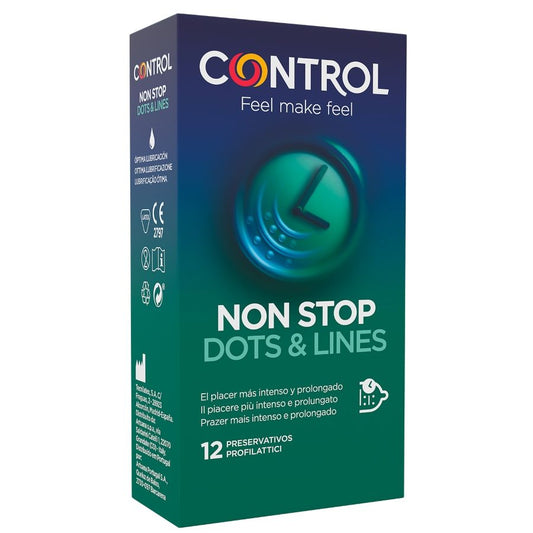 CONTROL - NONSTOP DOTS AND LINES-condooms 12 stuks