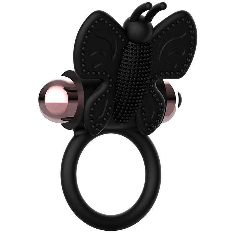 COQUETTE CHIC DESIRE - COCKRING VLINDER MET VIBRATOR ZWART/GOUD