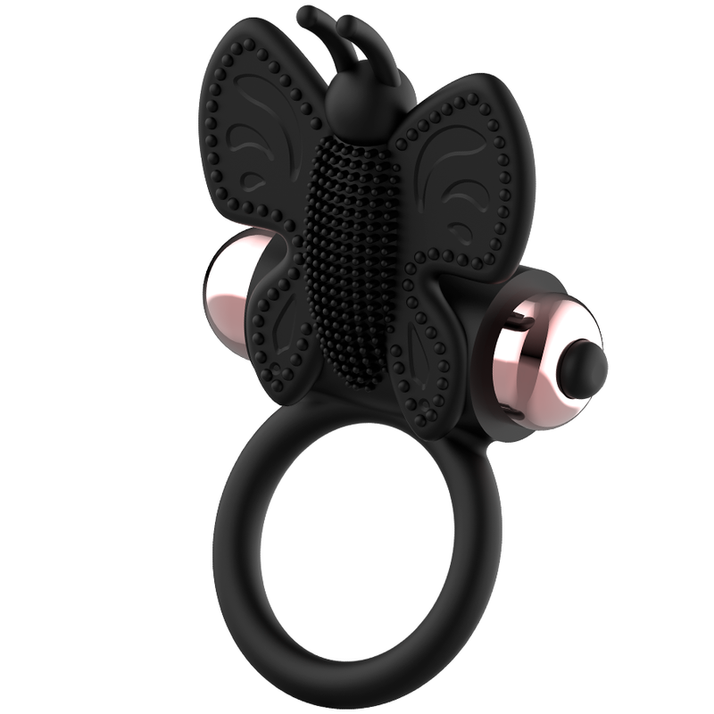 COQUETTE CHIC DESIRE - COCKRING VLINDER MET VIBRATOR ZWART/GOUD