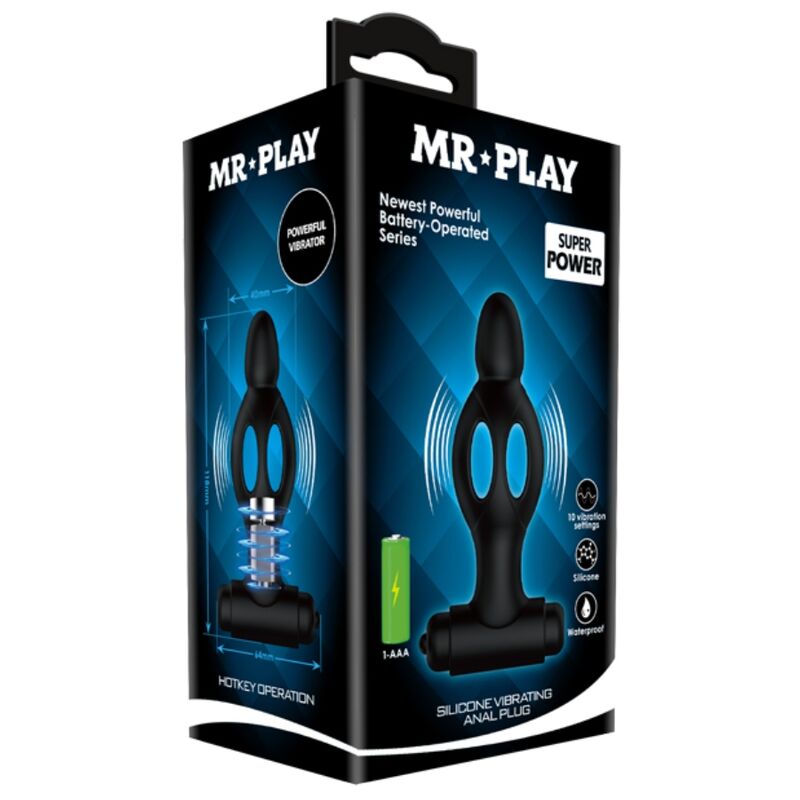 MR PLAY - SILICONEN ANALE PLUG MET VIBRATIE