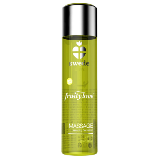 SWEDE - FRUITY LOVE MASSAGEOLIE MET VERWARMEND EFFECT VANILLE EN GOUDEN PEER 120 ML