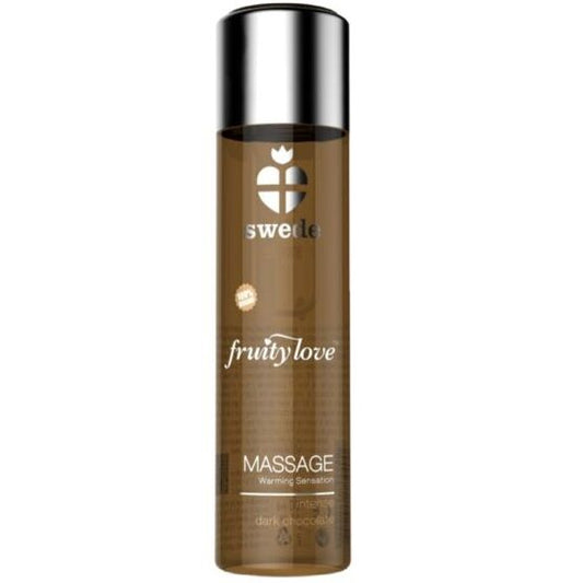SWEDE - FRUITY LOVE verwarmende massageolie INTENSE DARK CHOCOLATE 60 ML