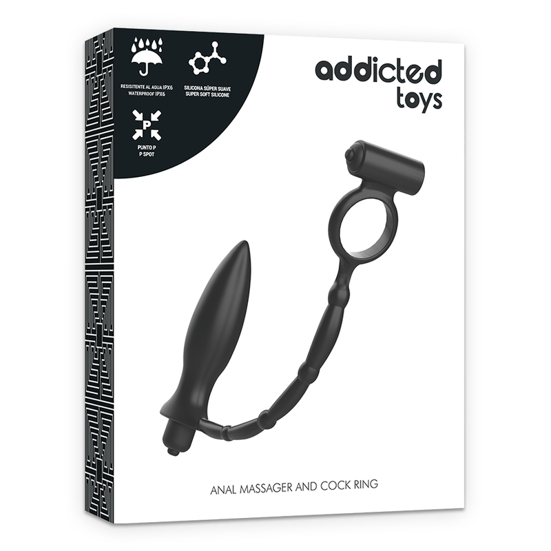 ADDICTED TOYS - ANAALPLUG MET TRILLINGSRING