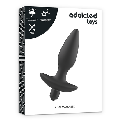 ADDICTED TOYS - ANALE MASSAGEPLUG MET VIBRATIE ZWART