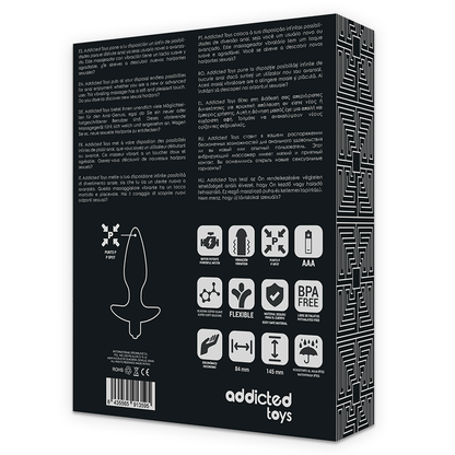ADDICTED TOYS - ANALE MASSAGEPLUG MET VIBRATIE ZWART